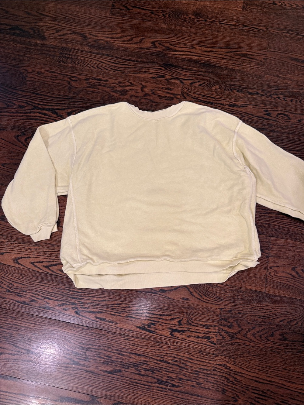 Daily Drills Cream Boxy Crewneck Sweatshirt